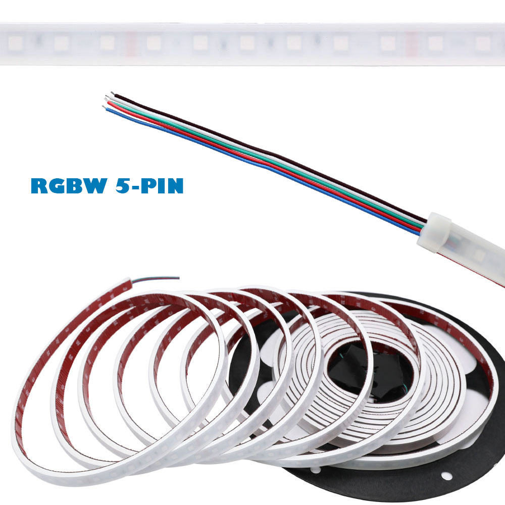 DC24V 16.4-65.6Ft Ultra Long Lighting RGBW Outdoor Waterproof Flexible LED Neon Tube Light